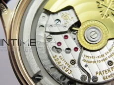 Calatrava 5296R RG ZF 1:1 Best Edition Ivory Dial On Brown Leather Strap 324CS (Free box)