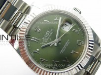 DateJust 41 126334 SS GMF 1:1 Best Edition Green Dial Arabic Markers on Oyster Bracelet