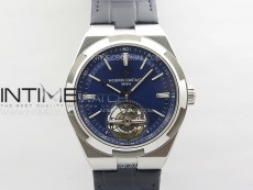 Overseas Tourbillon SS BBR Best Edition Blue Dial on Blue Leather Strap
