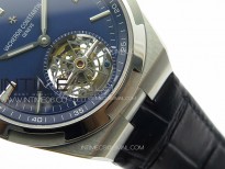Overseas Tourbillon SS BBR Best Edition Blue Dial on Blue Leather Strap