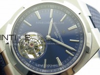 Overseas Tourbillon SS BBR Best Edition Blue Dial on Blue Rubber Strap