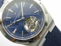 Overseas Tourbillon SS BBR Best Edition Blue Dial on Blue Rubber Strap