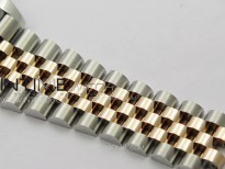 DateJust 41 126334 SS/RG GMF 1:1 Best Edition Silver Fluted Dial on SS/RG Jubilee Bracelet