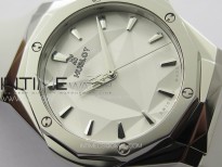 Classic Fusion Orlinski SS APSF 1:1 Best Edtion White Faceted Dial on Black Rubber Strap A2892