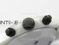 Daytona White Ceramic 5GF Best Edition White/Black Dial on White Rubber Strap A7750