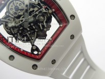 RM055 Real Ceramic Case KUF Best Edition Red Crown on White Rubber Strap MIYOTA8215