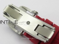 RM055 Real Ceramic Case KUF Best Edition Red Crown on Red Rubber Strap MIYOTA8215