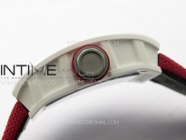 RM055 Real Ceramic Case KUF Best Edition Red Crown on Red Nyloy Strap MIYOTA8215