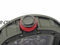 RM055 Real Forged Carbon Case KUF Best Edition Red Crown on Black Nyloyn Strap MIYOTA8215