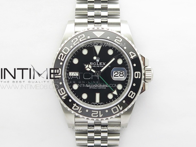 GMT-Master II 116710 LN Black Ceramic 904L SS NTF 1:1 Best Edition on Jubilee Strap VR3186 CHS