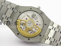 Pre Order: Royal Oak 41mm 15500 SS APSF 1:1 Best Edition Silver Textured Dial on SS Bracelet A4302 Super Clone