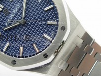 Pre Order: Royal Oak 41mm 15500 SS APSF 1:1 Best Edition Blue Textured Dial on SS Bracelet A4302 Super Clone