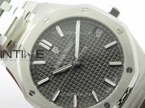 Pre Order: Royal Oak 41mm 15500 SS APSF 1:1 Best Edition Gray Textured Dial on SS Bracelet A4302 Super Clone
