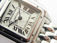 Panthère Secrete Ladies 22mm SS GF 1:1 Best Edition White Dial on SS Bracelet Ronda Quartz