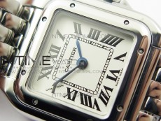 Panthère Secrete Ladies 22mm SS GF 1:1 Best Edition White Dial on SS Bracelet Ronda Quartz