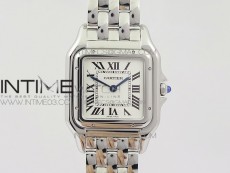 Panthère Secrete Ladies 27mm SS GF 1:1 Best Edition White Dial on SS Bracelet Ronda Quartz