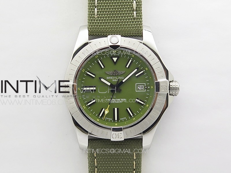 Avenger Automatic 43mm SS B50 Best Edition Green Dial on Green Nylon Strap A2824