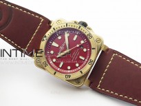 BR 03-92 Diver Bronze B12 1:1 Best Edition Black Dial on Black Leather Strap MIYOTA 9015 (Free Rubber Strap)