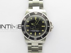 Vintage Submariner 5513 No Date SS B12 Best Edition Black Dial on SS Bracelet A2836 (Style1)