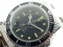 Vintage Submariner 5513 No Date SS B12 Best Edition Black Dial on SS Bracelet A2836 (Style2)