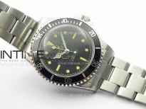 Vintage Submariner 5513 No Date SS B12 Best Edition Black Dial on SS Bracelet A2836 (Style3)