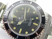 Vintage Submariner 5513 No Date SS B12 Best Edition Black Dial on SS Bracelet A2836 (Style5)