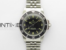 Vintage Submariner 5513 No Date SS B12 Best Edition Black Dial on Jubilee Bracelet A2836 (Style6)