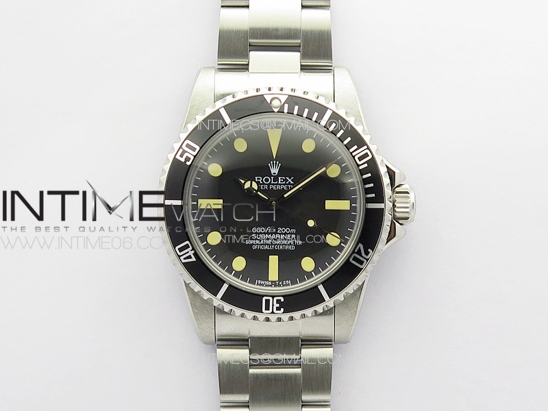 Vintage Submariner 1680 No Date SS JKF Best Edition Black Dial on SS Bracelet (Style3) A2836