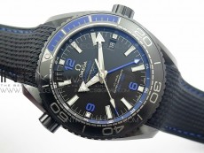 Planet Ocean 45.5mm Deep Black Real Ceramic (Blue) VSF 1:1 Best Edition on Black Nylon Strap A8906 Super Clone