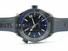 Planet Ocean 45.5mm Deep Black Real Ceramic (Blue) VSF 1:1 Best Edition on Black Nylon Strap A8906 Super Clone