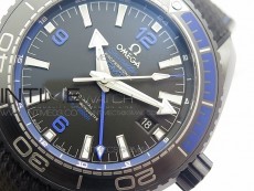 Planet Ocean 45.5mm Deep Black Real Ceramic (Blue) VSF 1:1 Best Edition on Black Nylon Strap A8906 Super Clone
