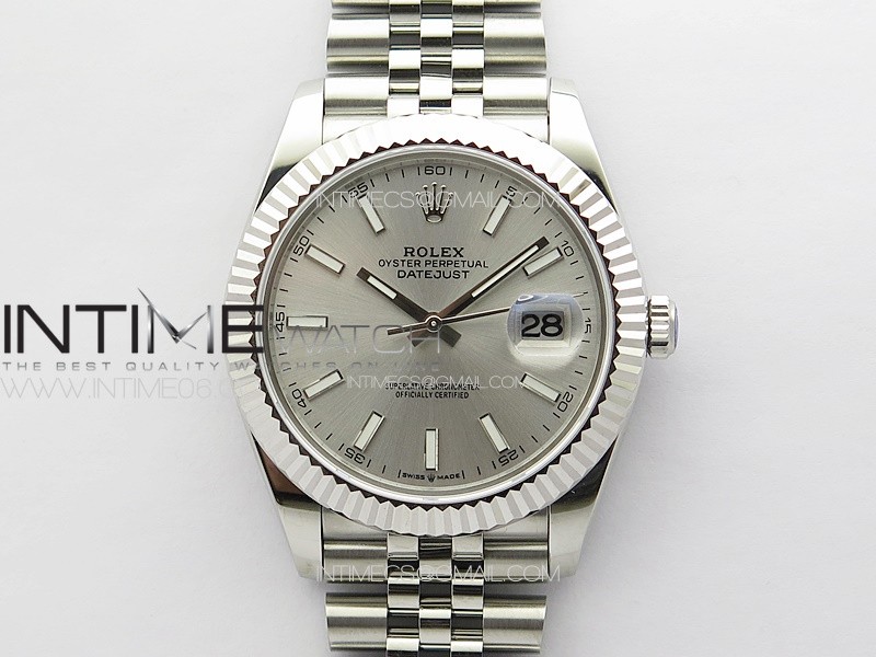 DateJust 41MM 126334 SS APSF 1:1 Best Edition Silver Dial on SS Jubilee Bracelet SA3235