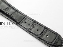 GP Bridges 41mm Tourbillon RG/T Crystal YSF Best Edition White Dial on Black Leather Strap