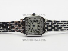 Panthère Secrete Ladies 22mm Diamond Bezel SS GF 1:1 Best Edition White Dial on SS Bracelet Ronda Quartz