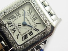 Panthère Secrete Ladies 22mm Diamond Bezel SS GF 1:1 Best Edition White Dial on SS Bracelet Ronda Quartz