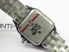 Panthère Secrete Ladies 22mm Diamond Bezel SS GF 1:1 Best Edition White Dial on SS Bracelet Ronda Quartz