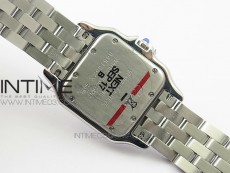 Panthère Secrete Ladies 27mm Diamond Bezel SS GF 1:1 Best Edition White Dial on SS Bracelet Ronda Quartz