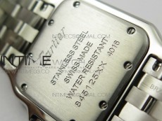 Panthère Secrete Ladies 27mm Diamond Bezel SS GF 1:1 Best Edition White Dial on SS Bracelet Ronda Quartz