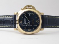 Pre Order PAM1114  RG VSF 1:1 Best Edition Blue Dial on Blue Leather Strap P.9010 Super Clone