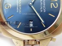 Pre Order PAM1114  RG VSF 1:1 Best Edition Blue Dial on Blue Leather Strap P.9010 Super Clone