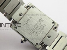Tank Francaise Ladies 25mm SS 8848F 1:1 Best Edition White Dial Diamond Markers on SS Bracelet Ronda Quartz