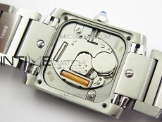 Tank Francaise Ladies 25mm SS 8848F 1:1 Best Edition White Dial Diamond Markers on SS Bracelet Ronda Quartz