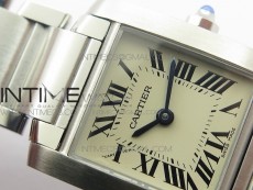 Tank Francaise Ladies 25mm SS 8848F 1:1 Best Edition White Dial on SS Bracelet Ronda Quartz