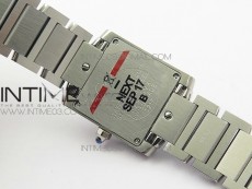 Tank Francaise Ladies 25mm SS 8848F 1:1 Best Edition White Dial on SS Bracelet Ronda Quartz