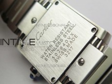 Tank Francaise Ladies 25mm SS 8848F 1:1 Best Edition White Dial on SS Bracelet Ronda Quartz