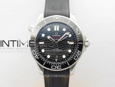 Seamaster Diver 300M ZF 1:1 Best Edition Black Ceramic Black Dial on Black Rubber Strap A8800