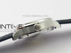 Portuguese Flying Tourbillon SS Gray Dial 2 Sub Dials on Black Leather Strap