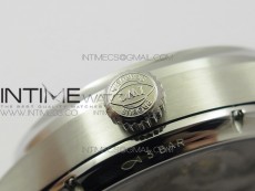Portuguese Flying Tourbillon SS Gray Dial 2 Sub Dials on Black Leather Strap