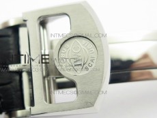 Portuguese Flying Tourbillon SS Gray Dial 2 Sub Dials on Black Leather Strap
