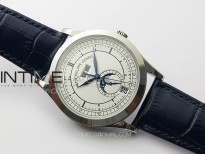 Annual Calendar Moonphase 5396 SS PPF 1:1 Best Edition White Dial on Black Leather Strap A324